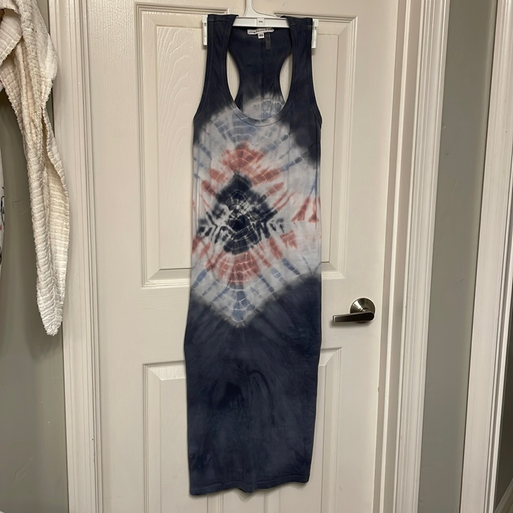 Tie dye midi racerback dress size XS, no flaws!